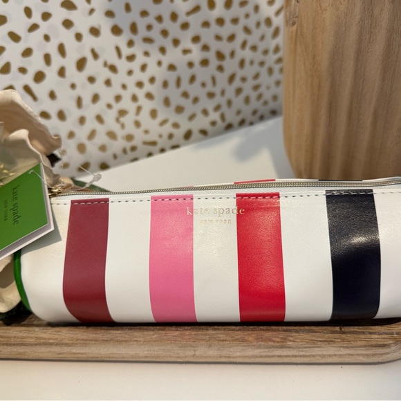 kate spade Other - Kate Spade Bold Stripe Pencil Case with KS supplies NWT